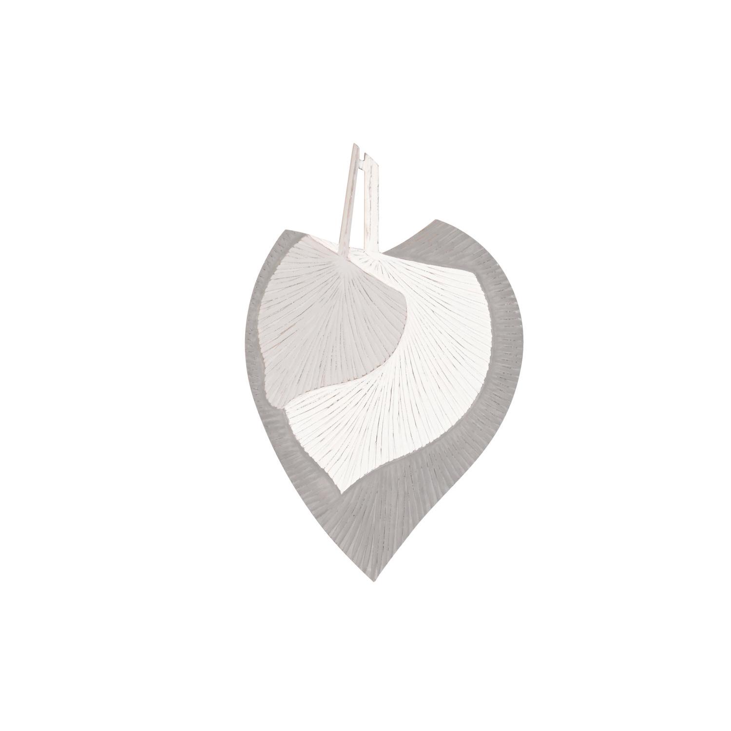 Decoracion Pared Mdf 59X2X91 Hojas Gris El mejor complemento para tu hogar  -Fijalo-