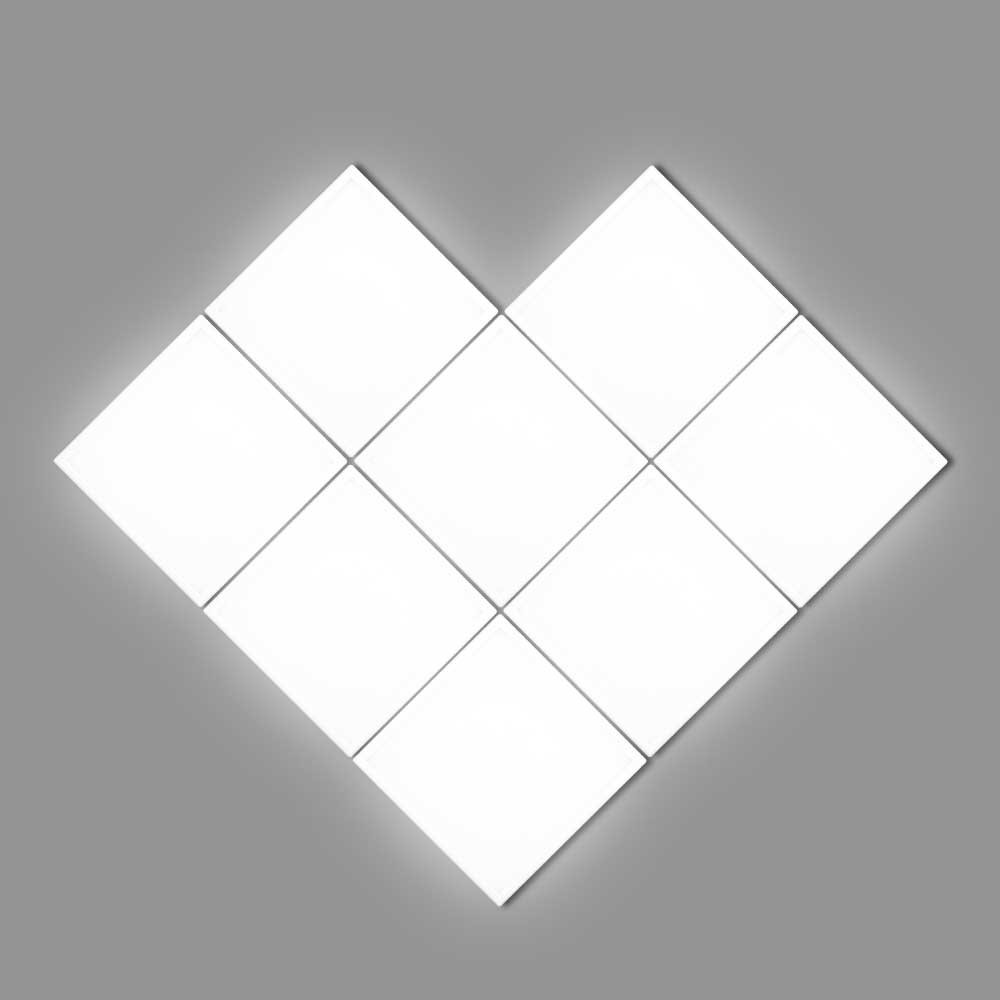 7hSevenOn Deco - Figura Led Decorativa CUORE, Plástico PC, Hogar, Oficina, 28W, 1600 lúmenes, Ángulo Apertura 120º, 220-240 Vac, Led SMD, 4000k, Protección IP20, 25.000H Vida Útil, 54x64cm, Blanco
