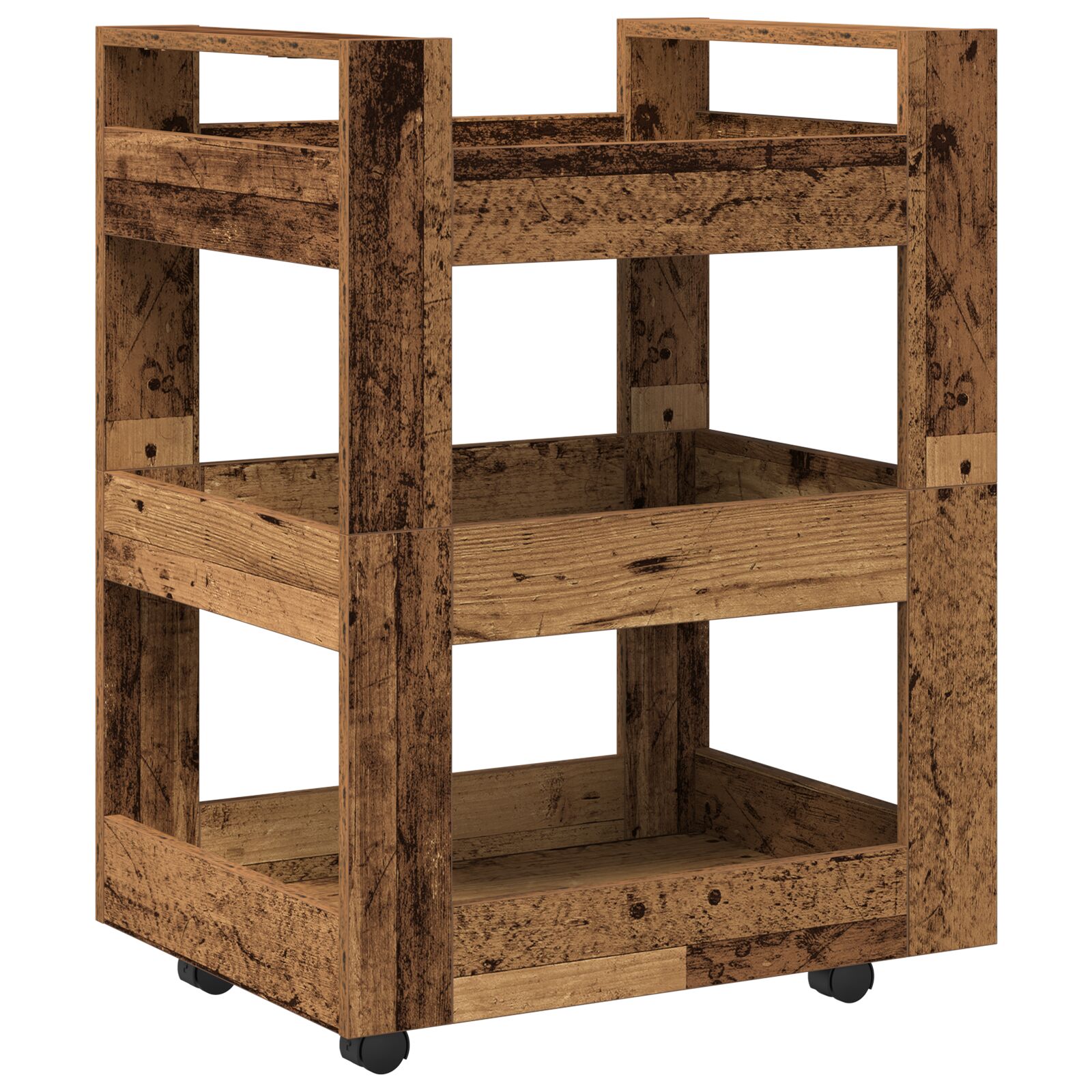 Carro de cocina vidaXL de madera antigua 60x45x80 cm de madera ingeniería