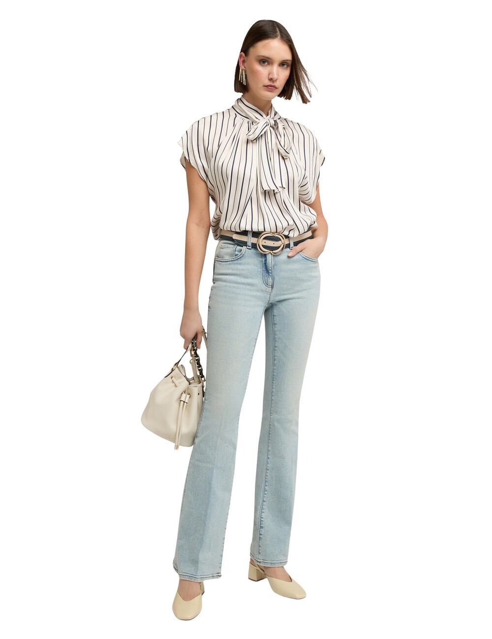 Motivi - Jeans acampanados push-up de talle alto