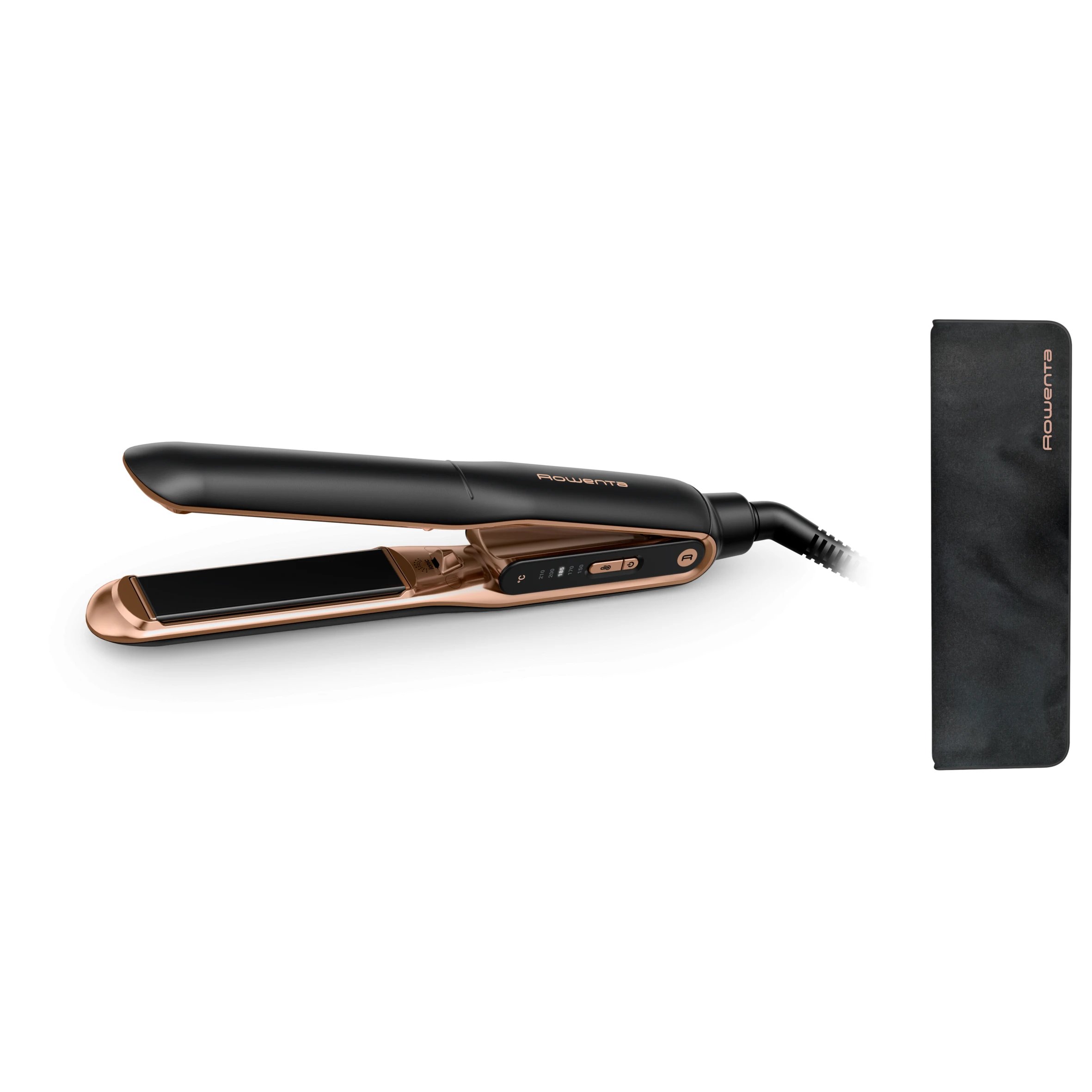 Plancha de pelo Cerámica/Titanio Temperatura (máx) 210 °C Rowenta SF8120  | Temperaturas 5, Negro