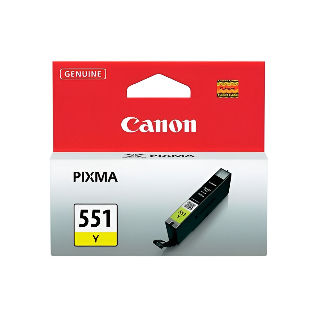 Canon CLI-551 Y Cartucho de Tinta Amarillo Original para Impresoras Pixma