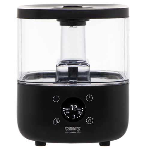 Camry | CR 7973b | Humidificador | 23 W | Depósito de agua de 5 L | Apto para habitaciones de hasta 35 m² | Ultrasónico | Humidificación: 100-260 ml/h | Negro