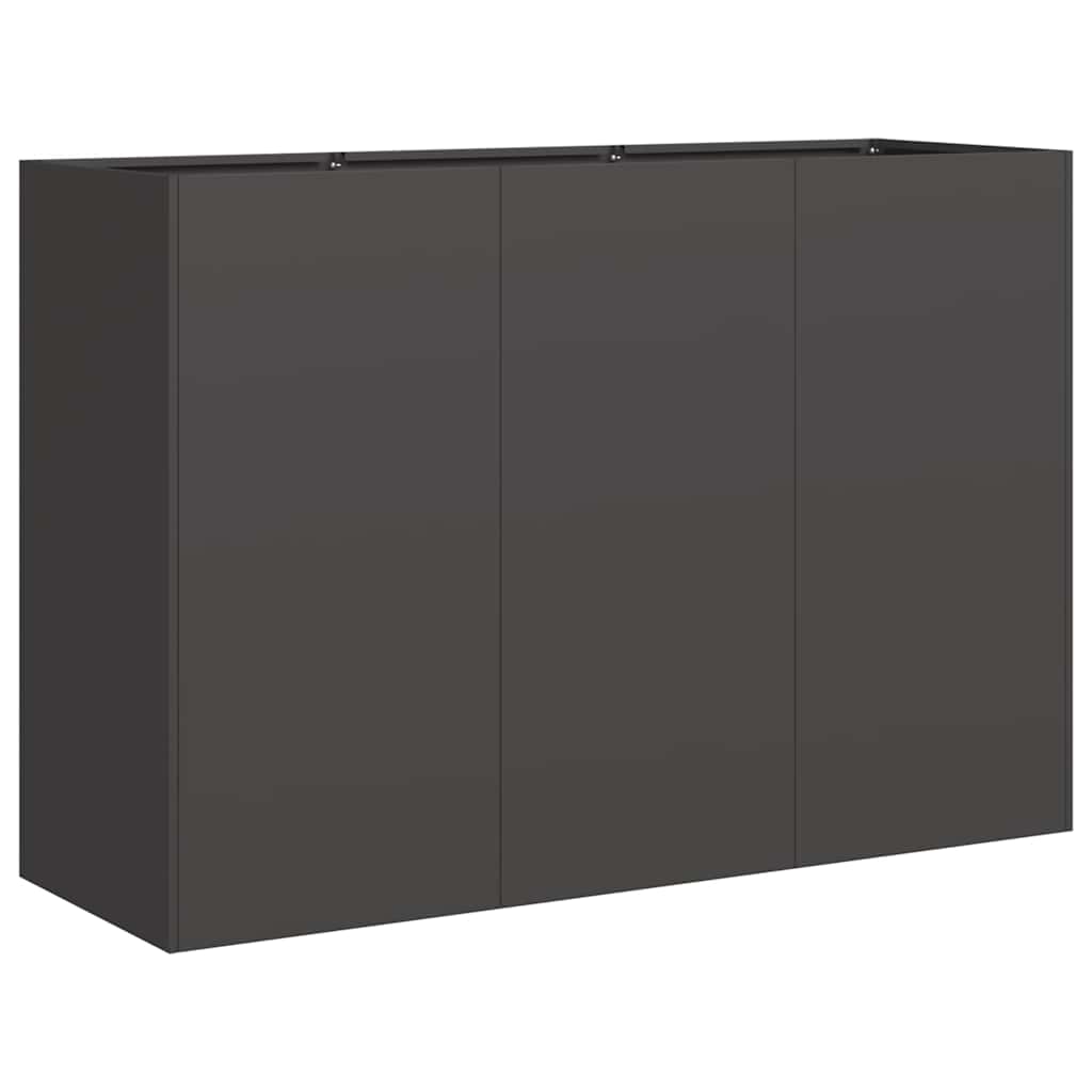 vidaXL Jardinera de acero laminado en frío negro 120x40x80 cm