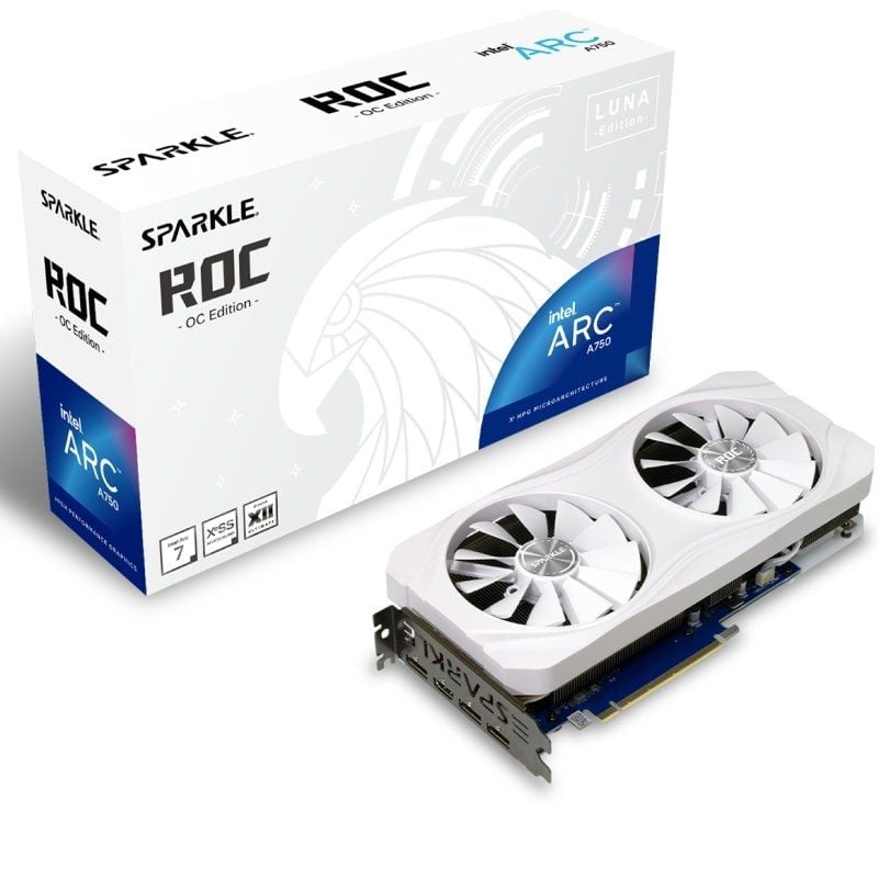 Sparkle intel arc a750 roc luna oc/ 8gb gddr6 graphics card