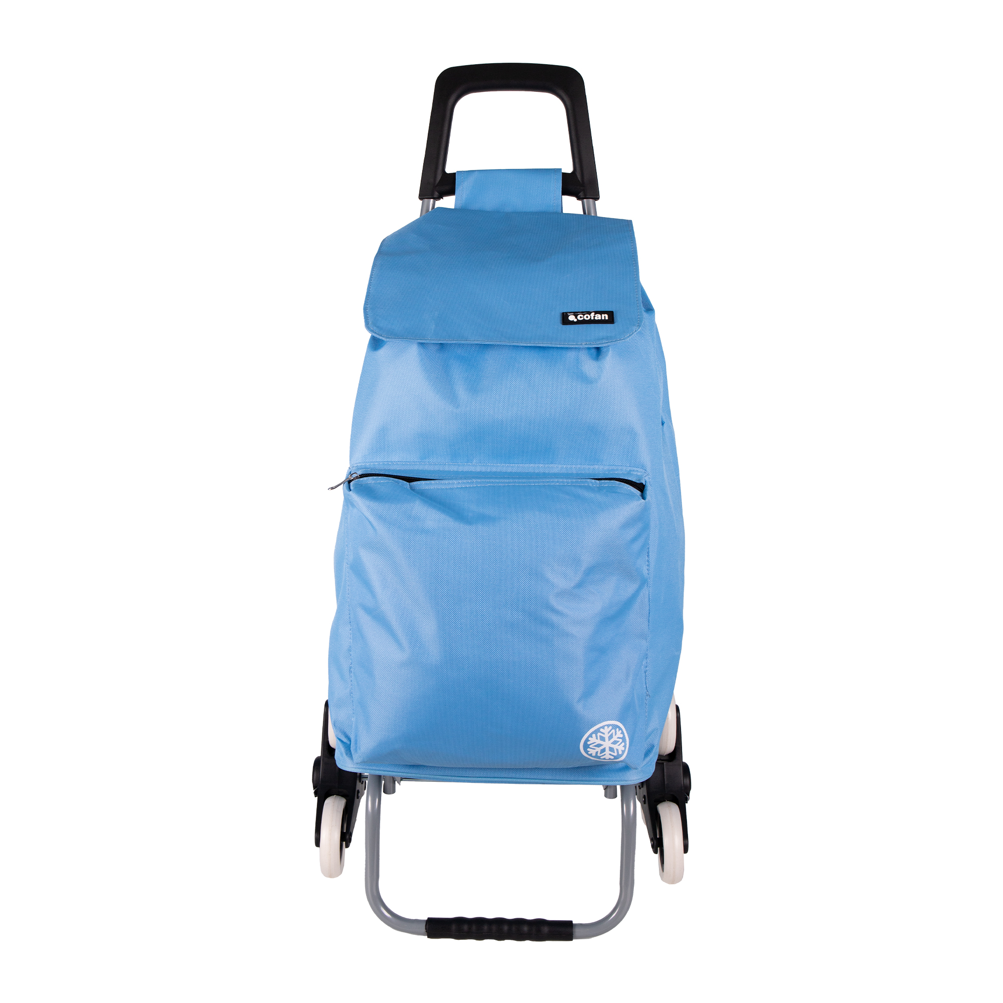Cofan Carro de la Compra Plegable 6 Ruedas | Bolsa 42L | Hierro | Verde