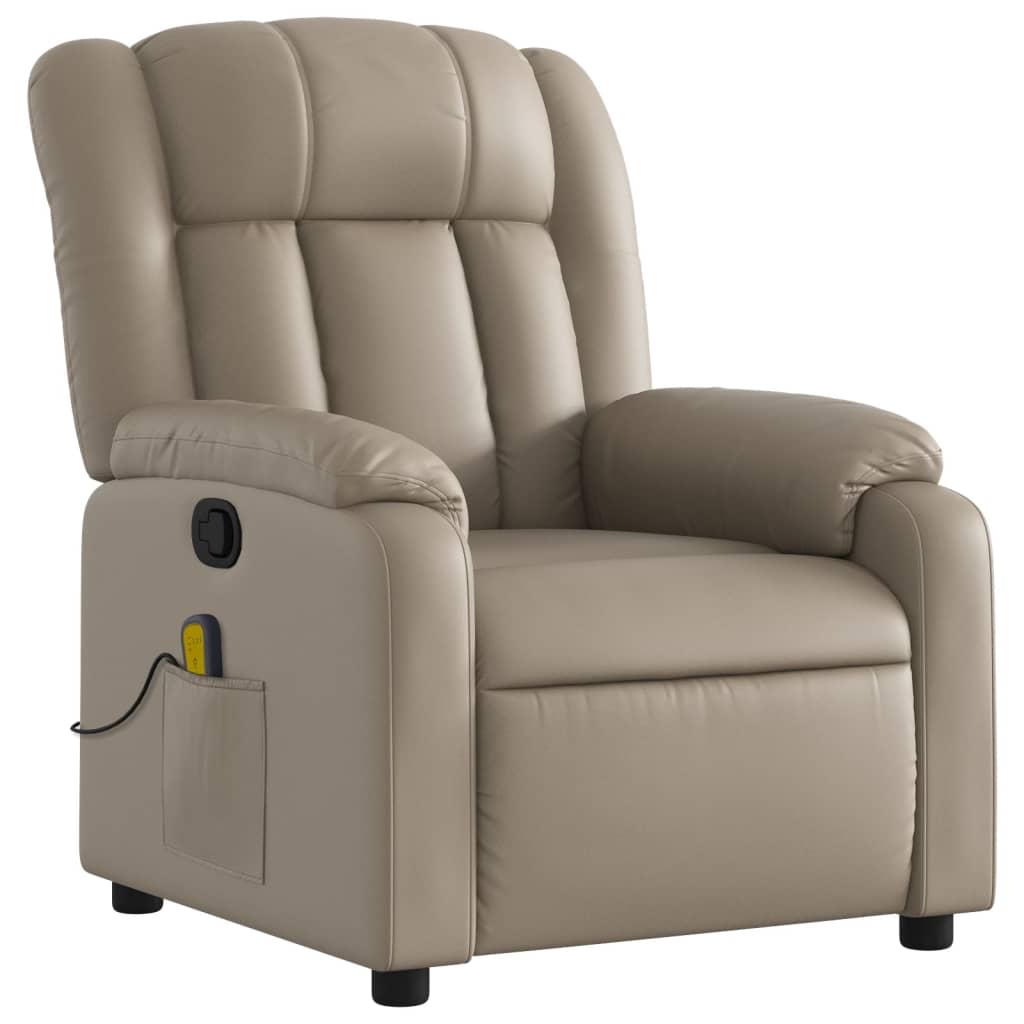 Vidaxl Sillón Reclinable de Masaje Cuero Sintético Negro