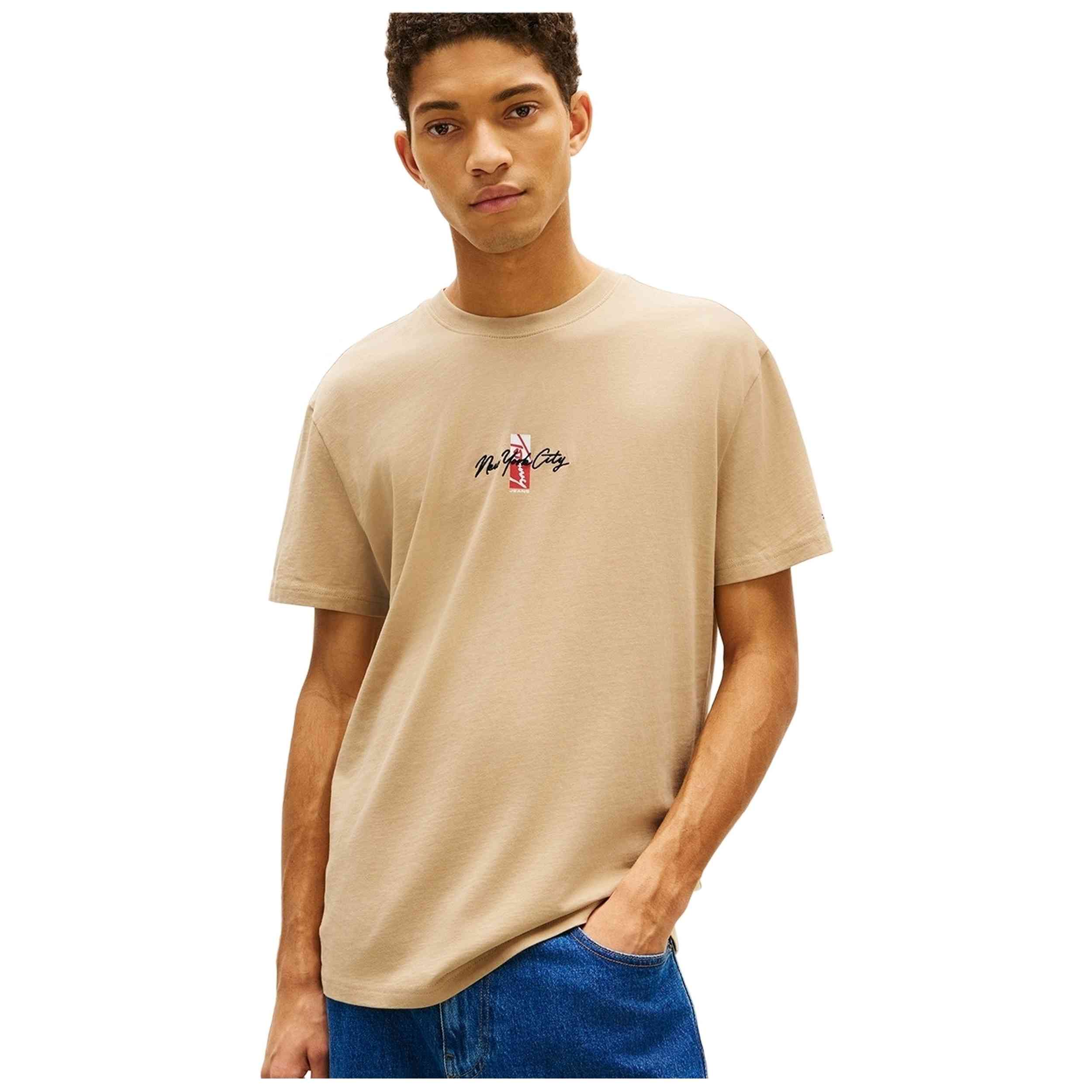 Camiseta De Manga Corta Tommy Hilfiger modelo TOMMY HILFIGER - Camiseta para Hombre en color Beige