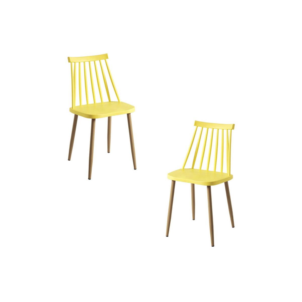 Regalos Miguel - Packs Sillas Comedor - Pack 2 Sillas Bik - Amarillo