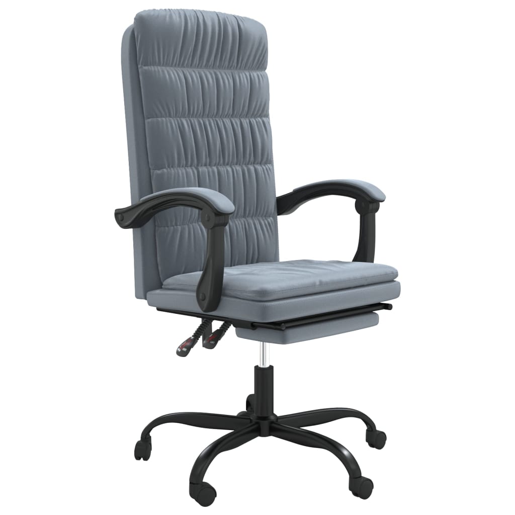 vidaXL Silla de Oficina Reclinable Sillón Asiento de Ordenador Terciopelo