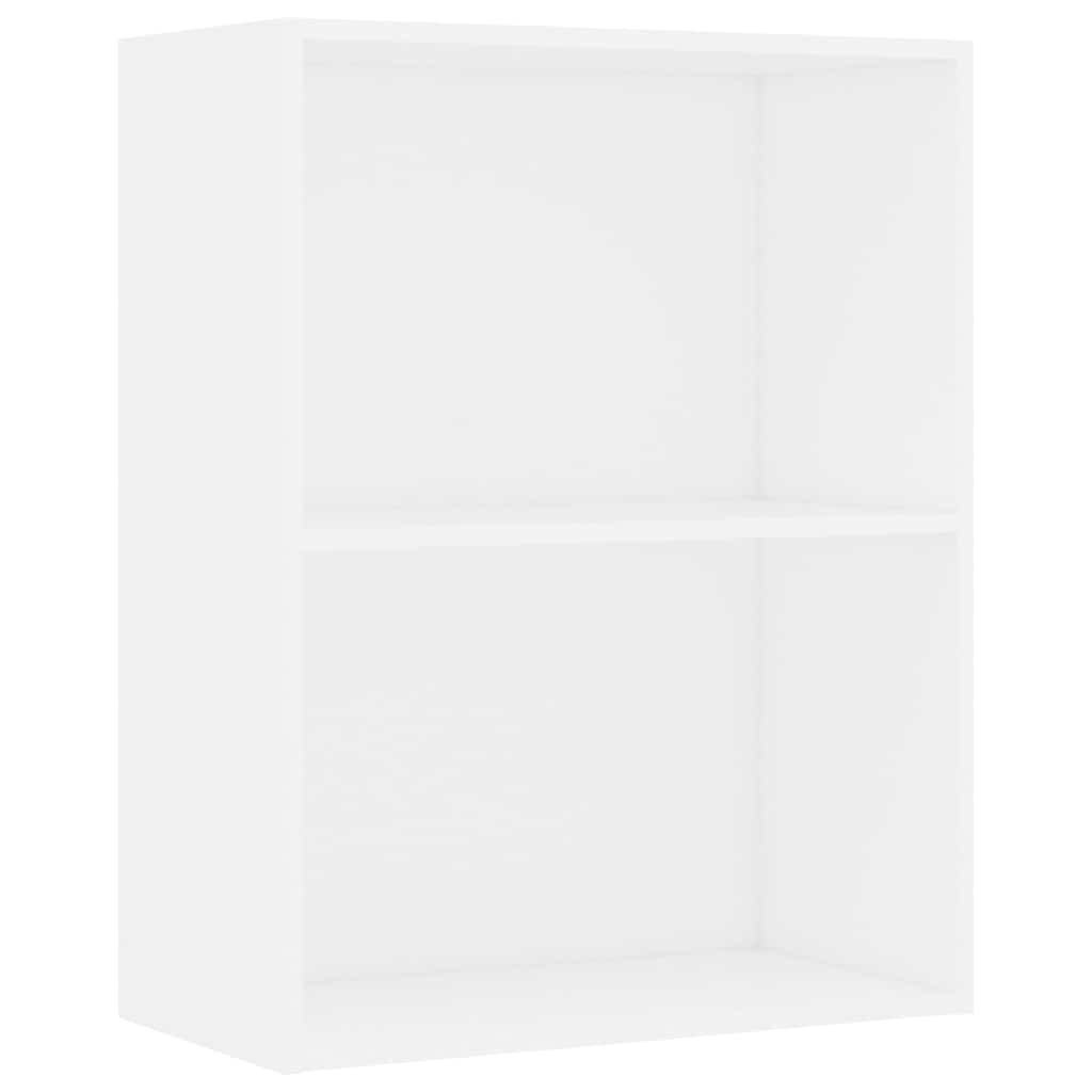 vidaXL Estantería de 2niveles madera contrachapada blanca 60x30x76,5cm