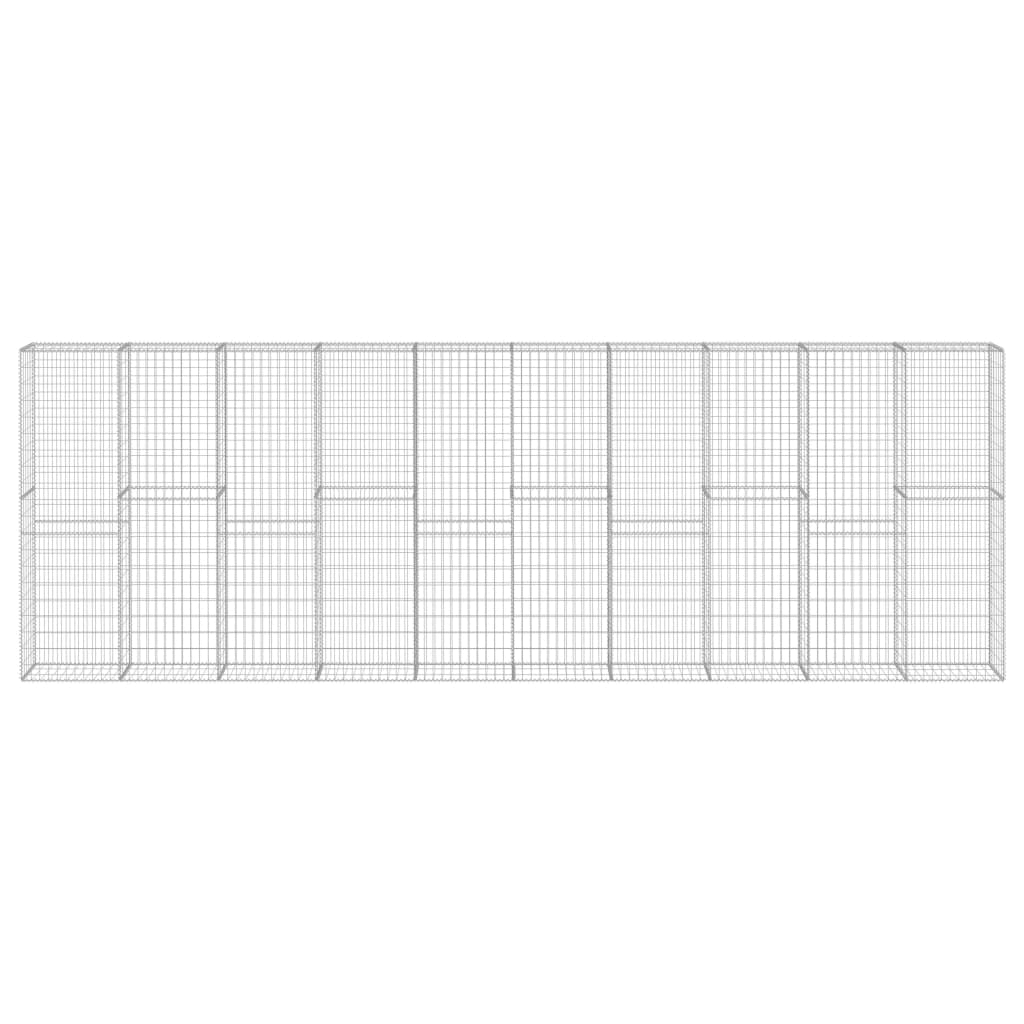 vidaXL Muro de gaviones con cubiertas acero galvanizado 600x30x200 cm