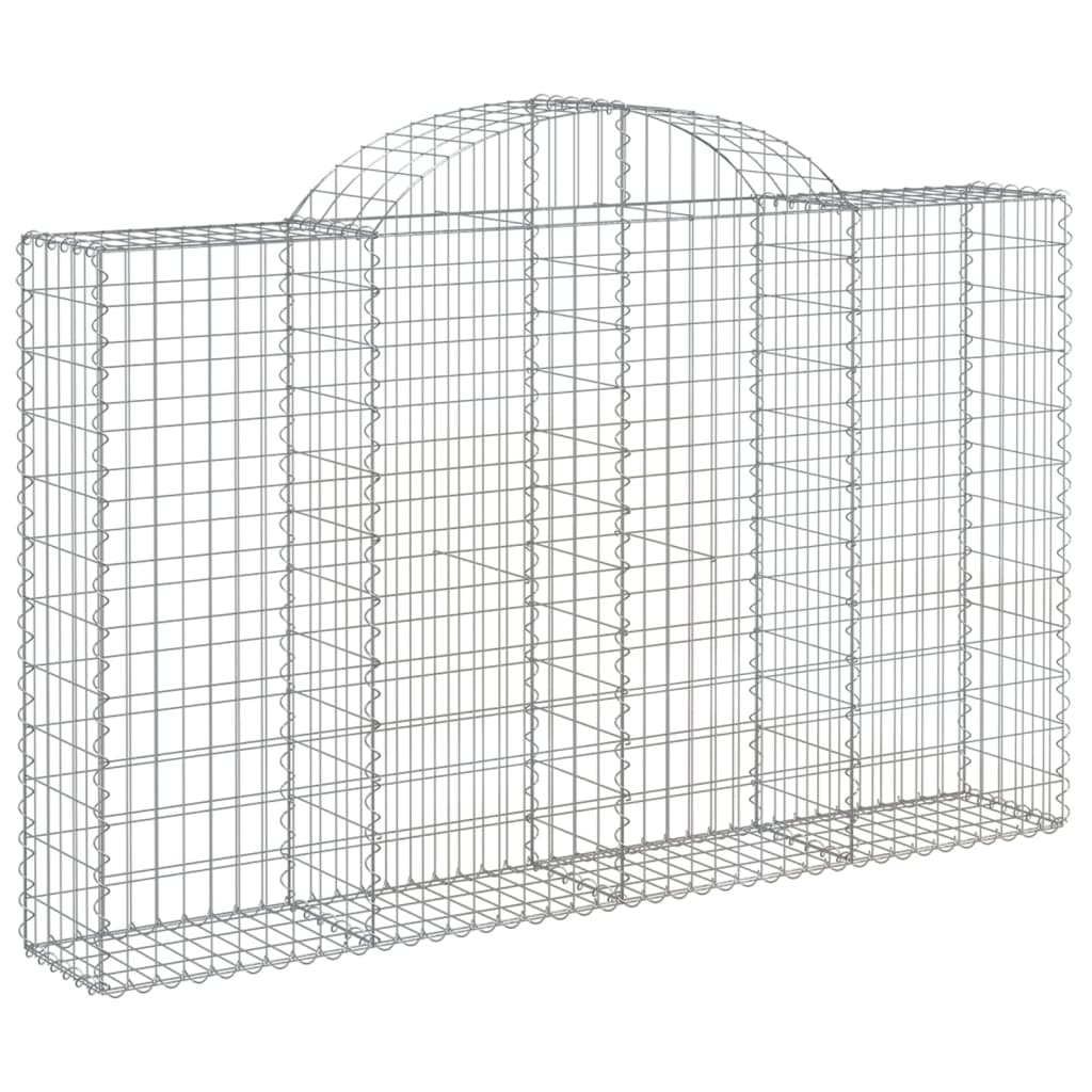Pack 9 Vidaxl Cestas de Gaviones | Forma de Arco | Hierro Dimensiones 200x30x100/120cm