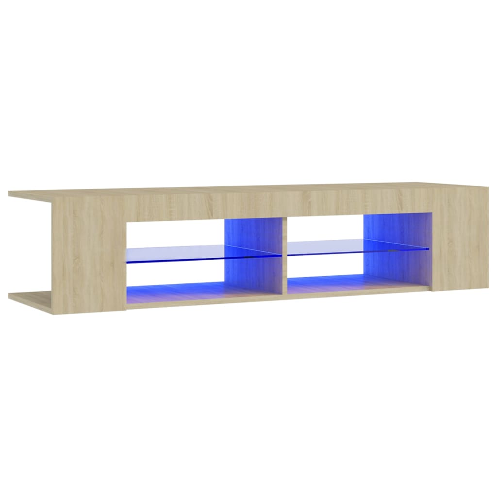 Mueble de TV con luces LED 135x39x30 cm, Mueble de Salon, Mueble TV, Mueble TV salon, Mesa de TV, Mueble tele