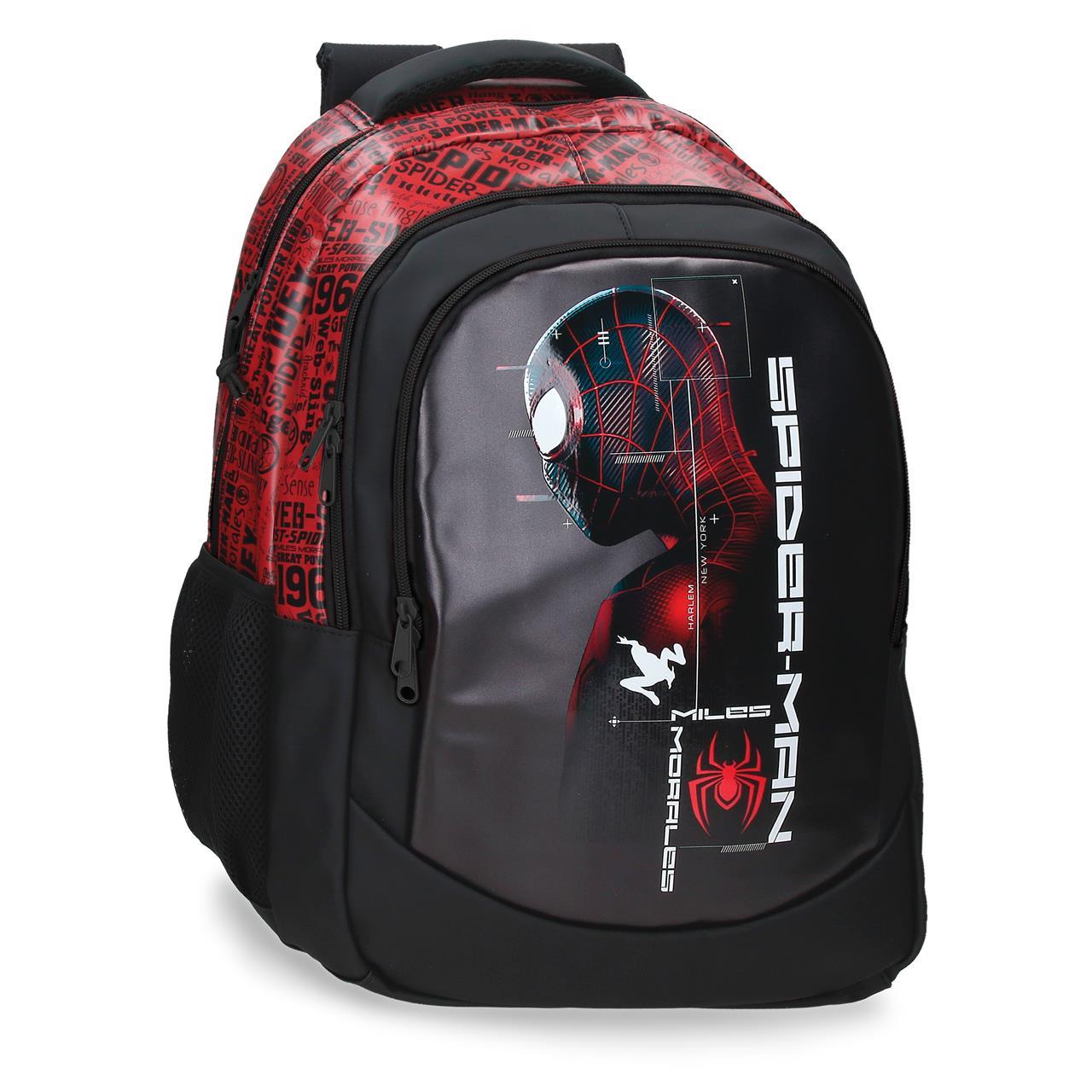 Mochila escolar adaptable a carro Marvel Spiderman technology negro