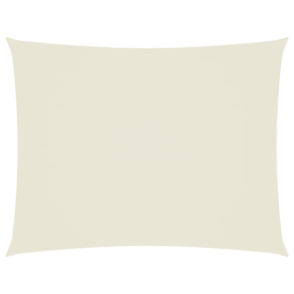 vidaXL Toldo de vela rectangular tela Oxford color crema 5x7 m