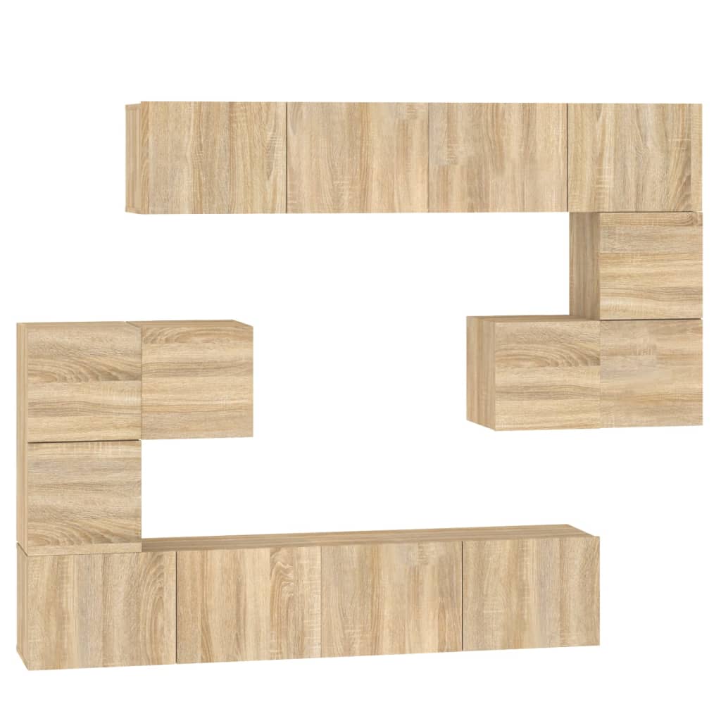 vidaXL Mueble de pared para TV madera contrachapada, Mueble de Salon, Mueble TV, Mueble TV salon, Mesa de TV, Mueble tele