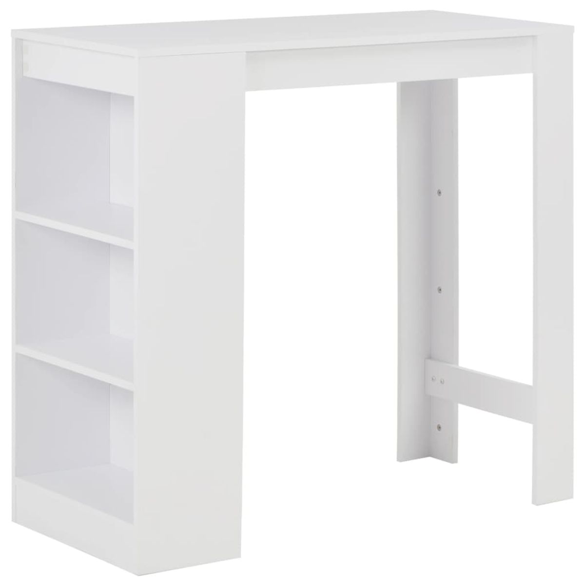 Mesa alta de cocina Acra con estantería 103x110x50 cm