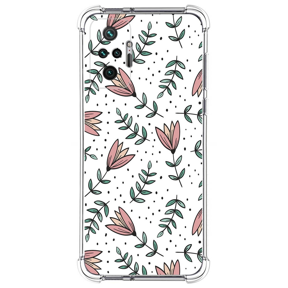 Funda Silicona Antigolpes para Xiaomi Redmi Note 10 Pro diseño Flores 01 Dibujos
