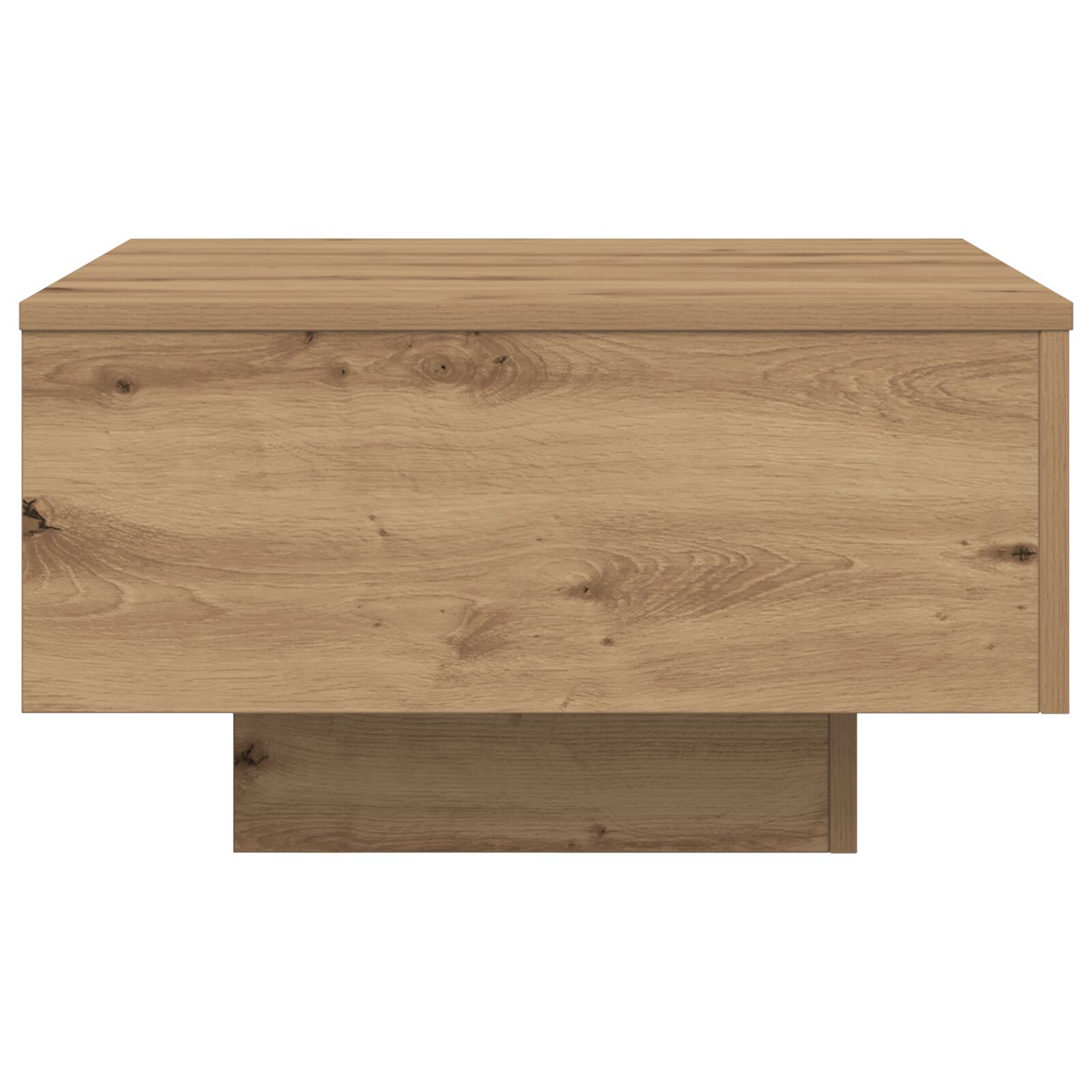 Mesa de café vidaXL con luces LED Roble Artesano 55x55x31 cm