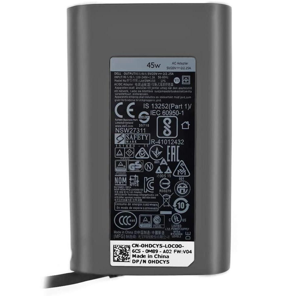 Adaptador Dell 45W 19.5V Original para Ordenador Portátil