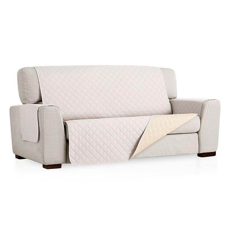 Salvasofá Couch Cover Reversíble Sofá 2 Plazas, Marfíl / Beige. MAXIFUNDAS FUNDAS DE SOFA & CHAISE LONGUE