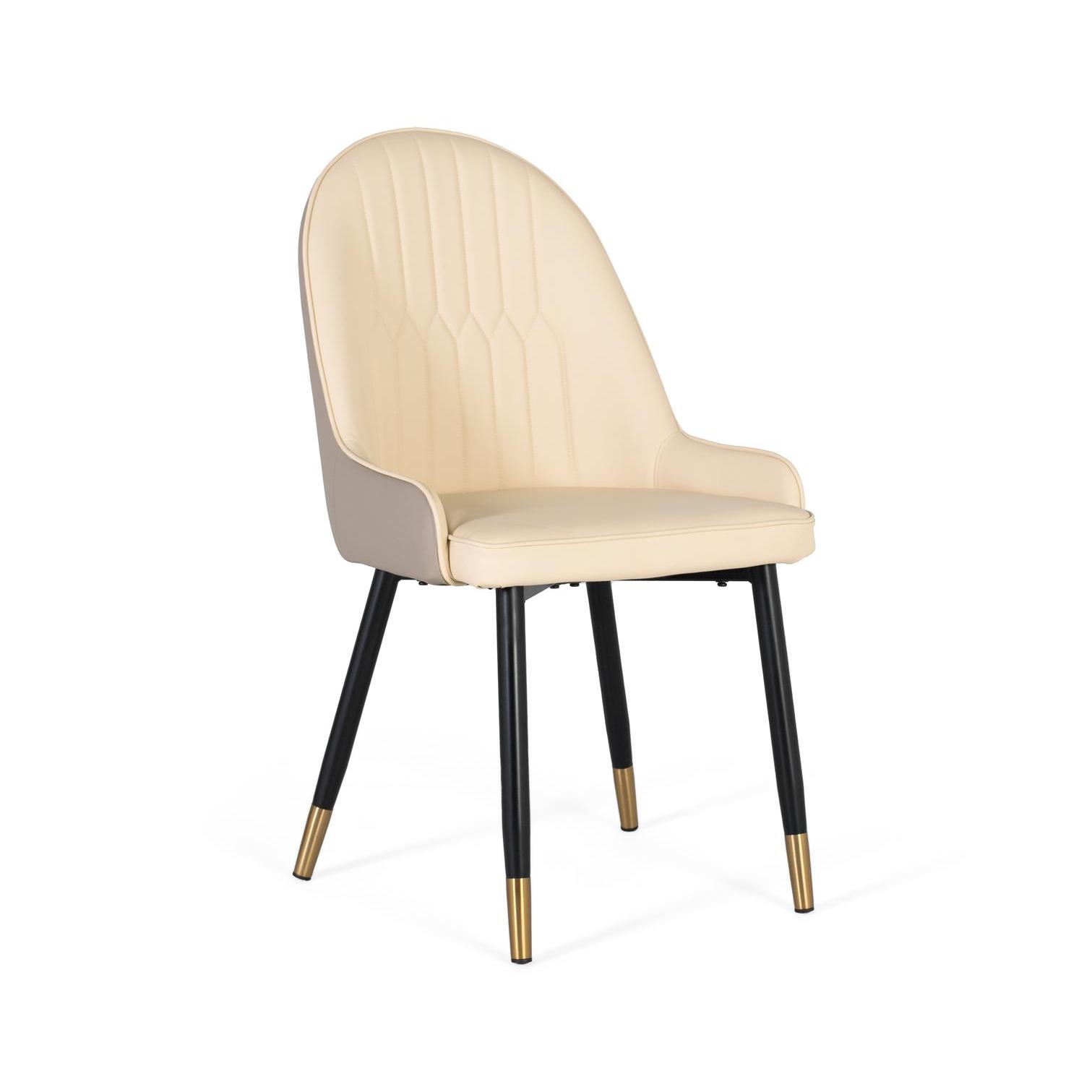Set de 4 sillas tapizadas y patas de acero91X49X57