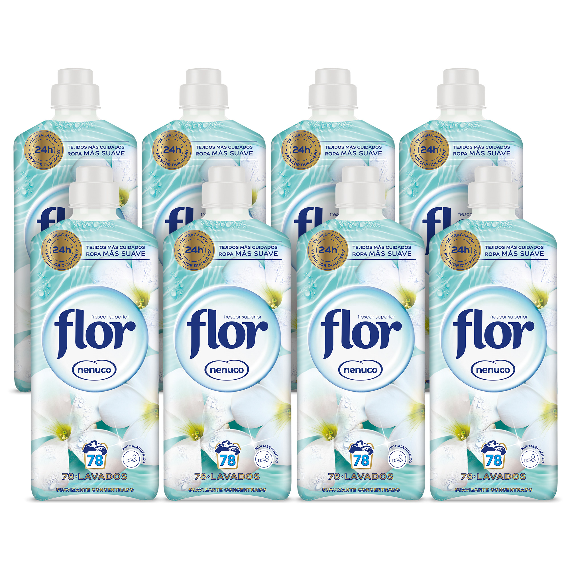 Flor - Flor Nenuco Suavizante Concentrado para la ropa 624 lavados (8 botellas de 78 lavados)