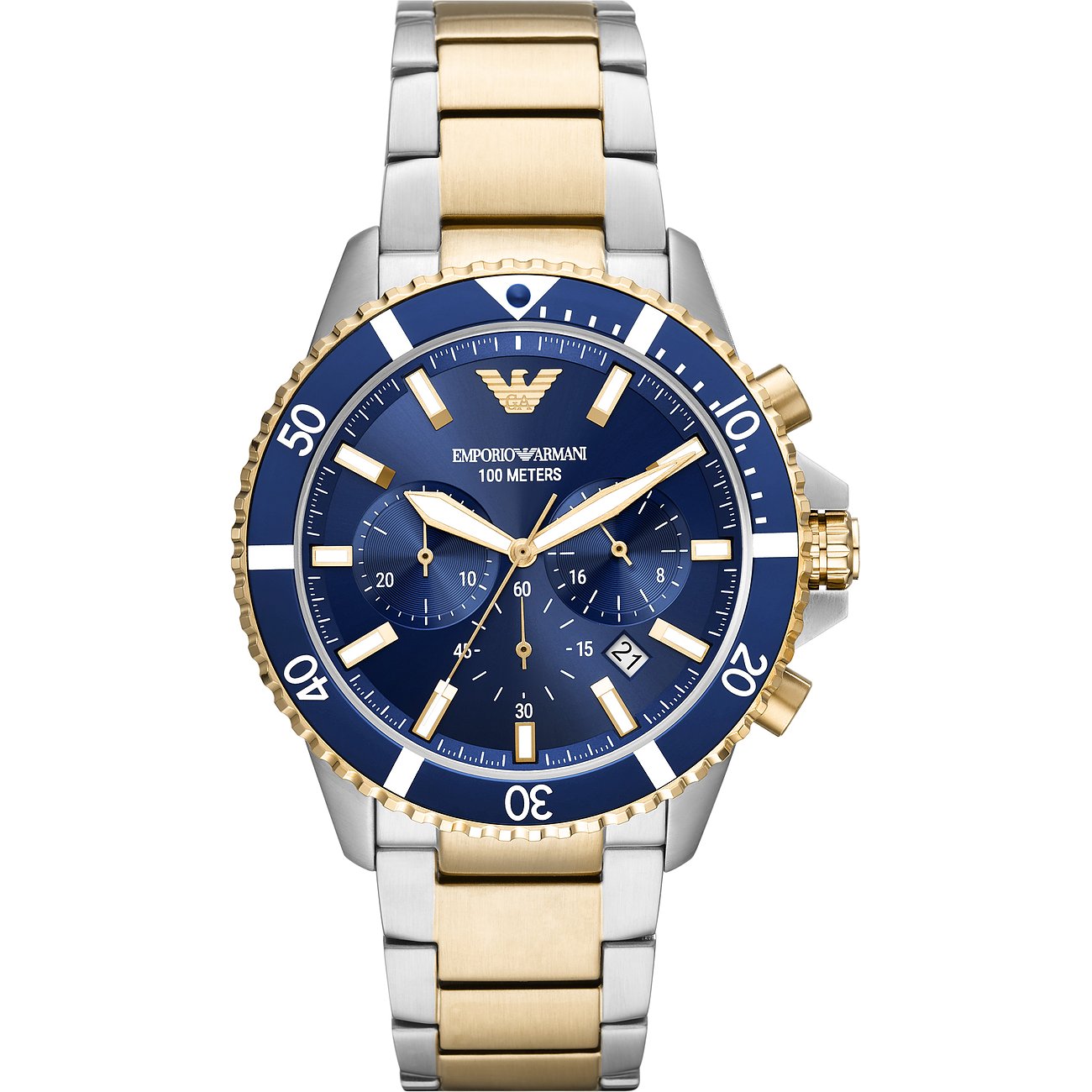 Emporio Armani Reloj hombre AR11362, con calendario, Incluye Caja Original, Diámetro: 43MM