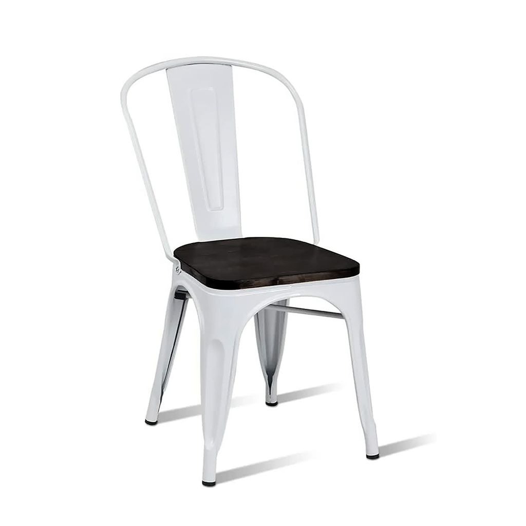 ORION91 Silla ORIONIS BLANCA Acero y Asiento Color (VARIOS COLORES) Apilables Comedor Oficina Salón Teletrabajo Cocina - SpazioL