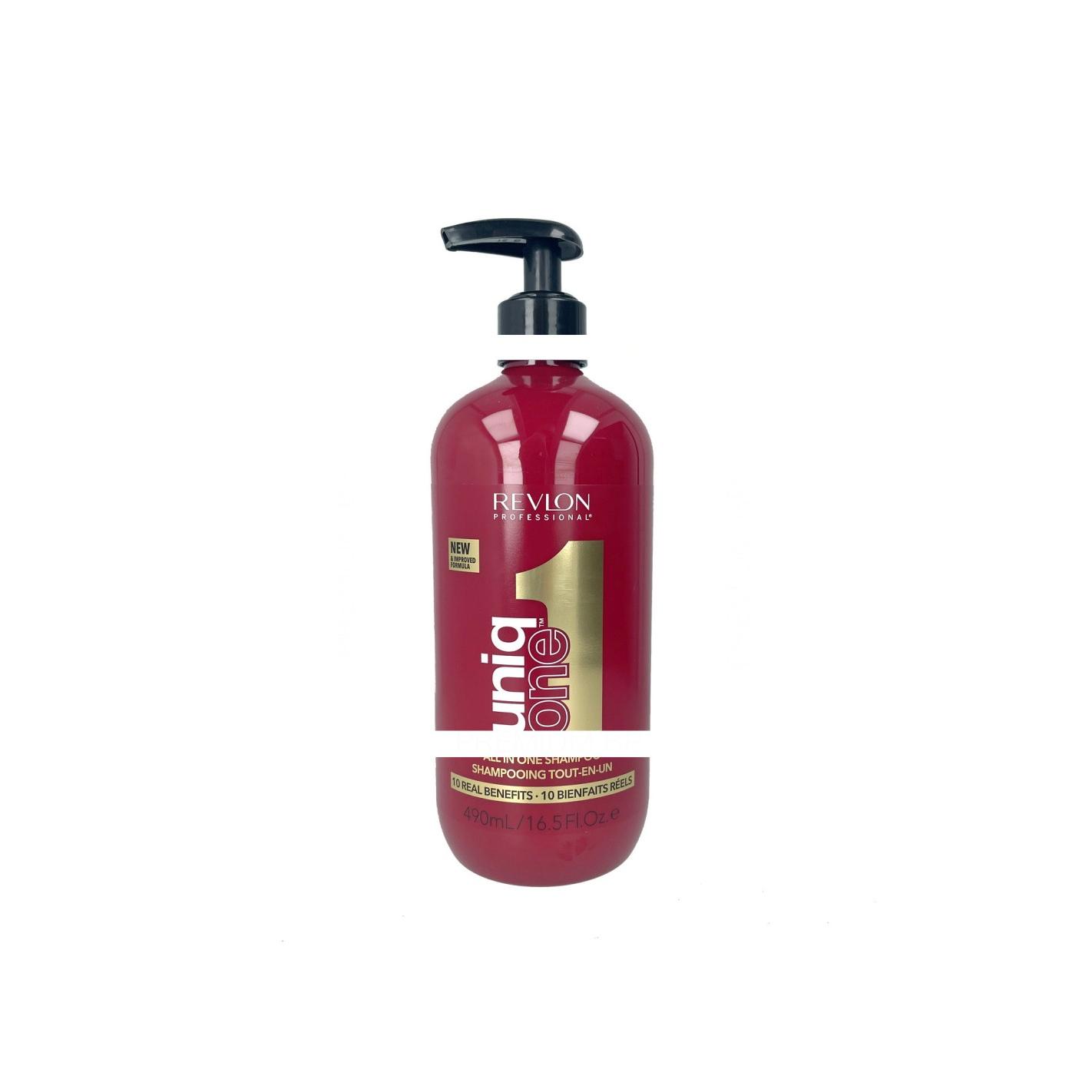 Revlon Uniq One All In One Hair Champú 490ml, Rp Uniq One All In One Hair Shampoo/ch 490ml New