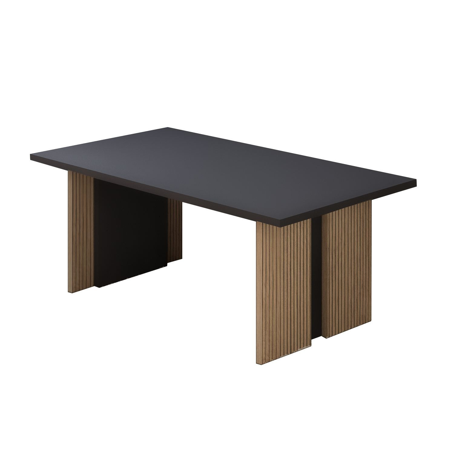 Habitat y Jardin - Mesa baja de madera "Ravello" - 90 x 50 x 40 cm - Gris antracita