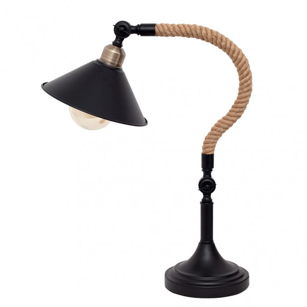 Sobremesa modelo CABO negra con pantalla metal FABRILAMP
