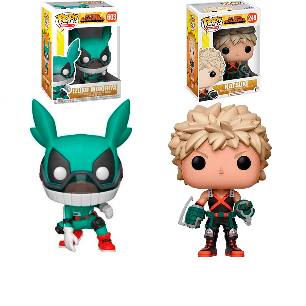 Funko Pack 2  My hero Academia KAtsuki Bakugo Izuku MIdoriya Deku Helmet casco 249 603 Funko Pop Boku no Hero