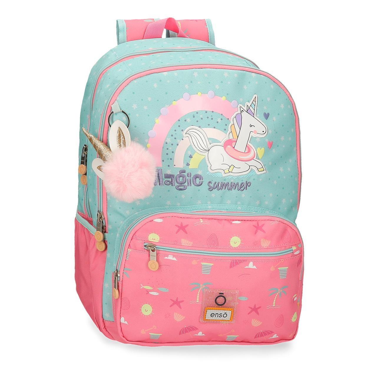 Mochila Enso Magic Summer Doble compartimento Adaptable a carro 44cm
