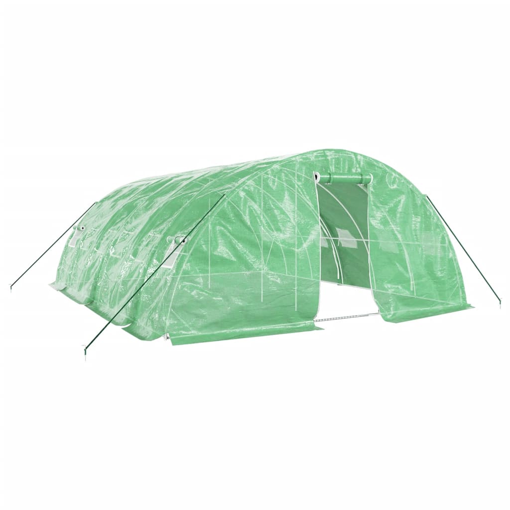 vidaXL Invernadero con Estructura Acero Invernáculo Vivero para Plantas Color Blanco,  Verde, y mas