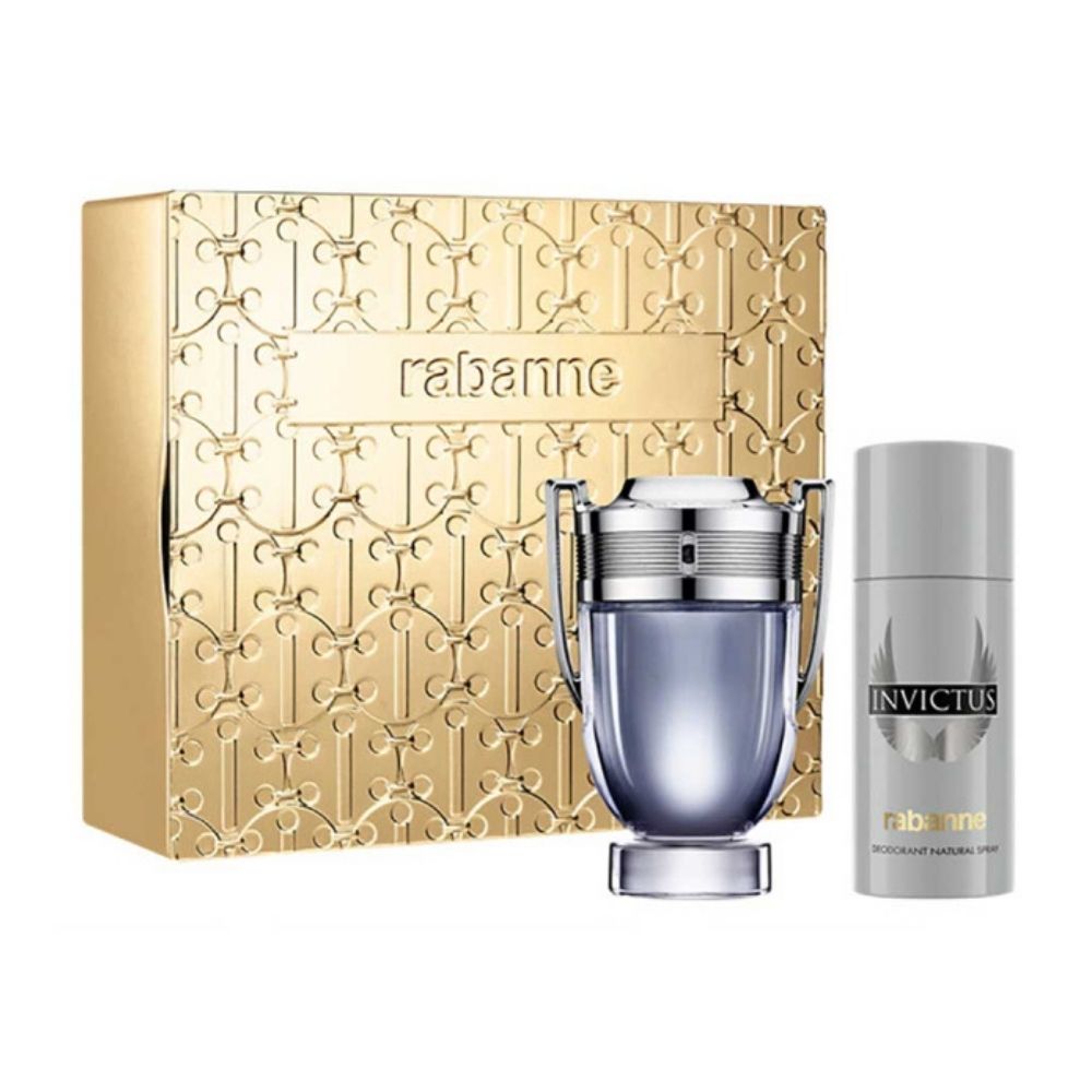 Paco Rabanne - Invictus Set Regalo hombre Eau de Toilette 100 ml + Desodorante 150 Ml. | Estuche regalo hombre | Frescura Heroica, Energía Marina y el Aroma Inconfundible del Campeón 🏆🌊⚡