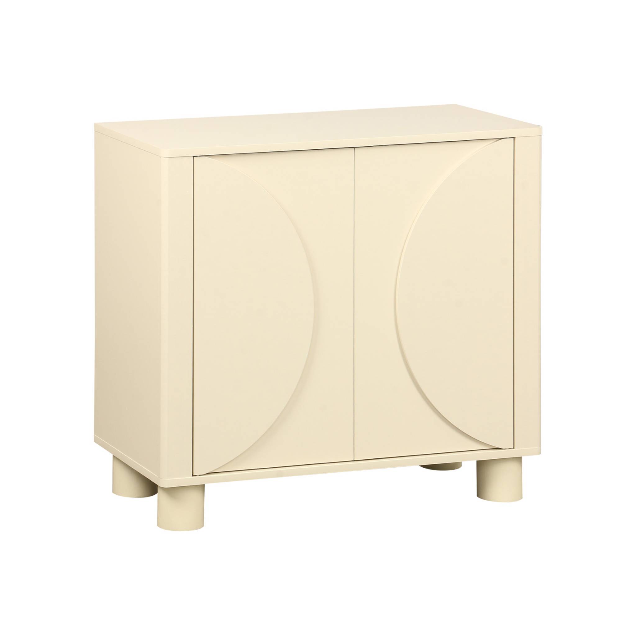 Aparador exótico efecto madera de mango con 2 puertas, 80cm