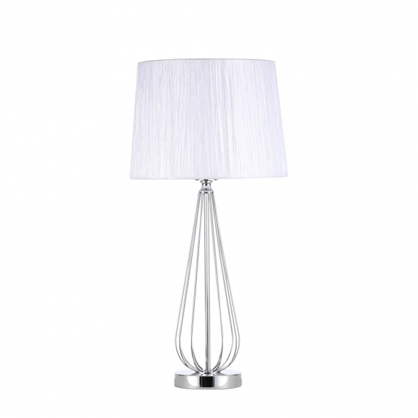 Sobremesa robina 1xe27 cromo c/pant blanca  62x30x30 cm