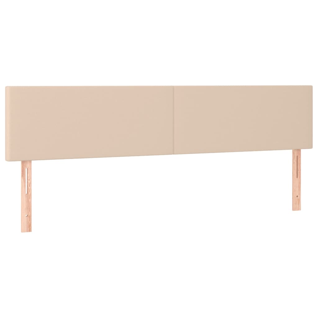 vidaXL Cabeceros capuchino 200x5x78/88 cm cuero sintético