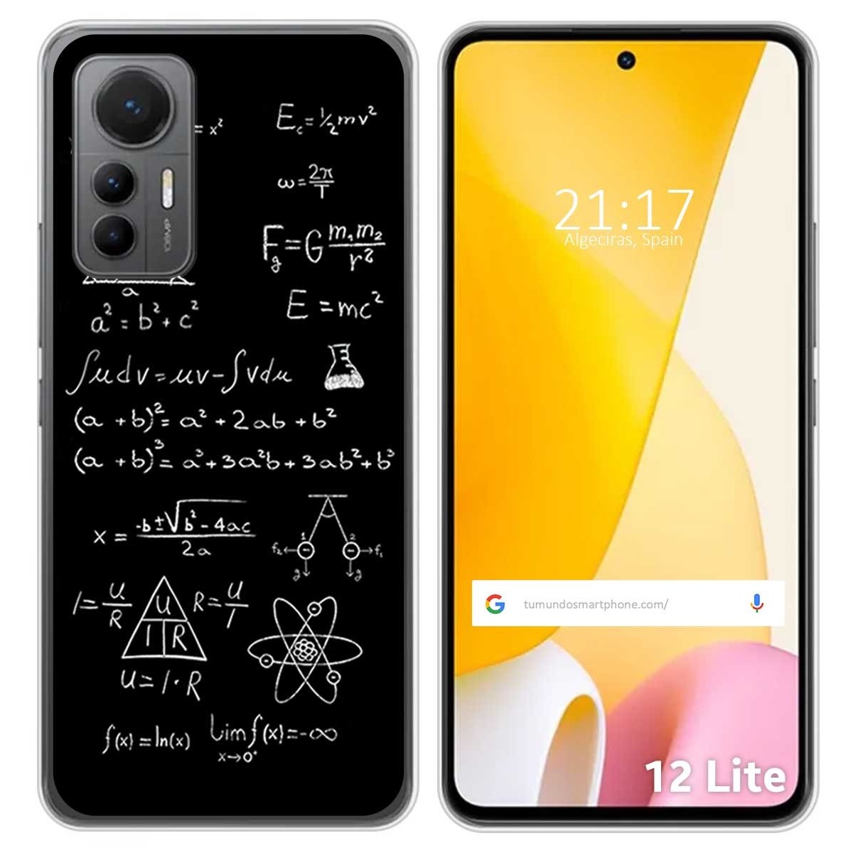 Funda Silicona para Xiaomi 12 Lite 5G diseño Formulas Dibujos