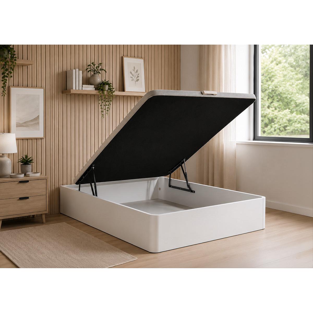 Cama Canape Abatible Blanco 105x190 cm + Colchon Basico de 17 cm (+/-)