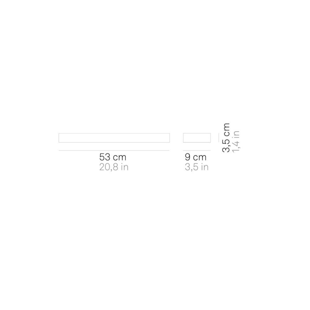 Aplique de pared LED de 19 W, 2084 lm, 53 cm, 3000 K, blanco - ZAFFERANO