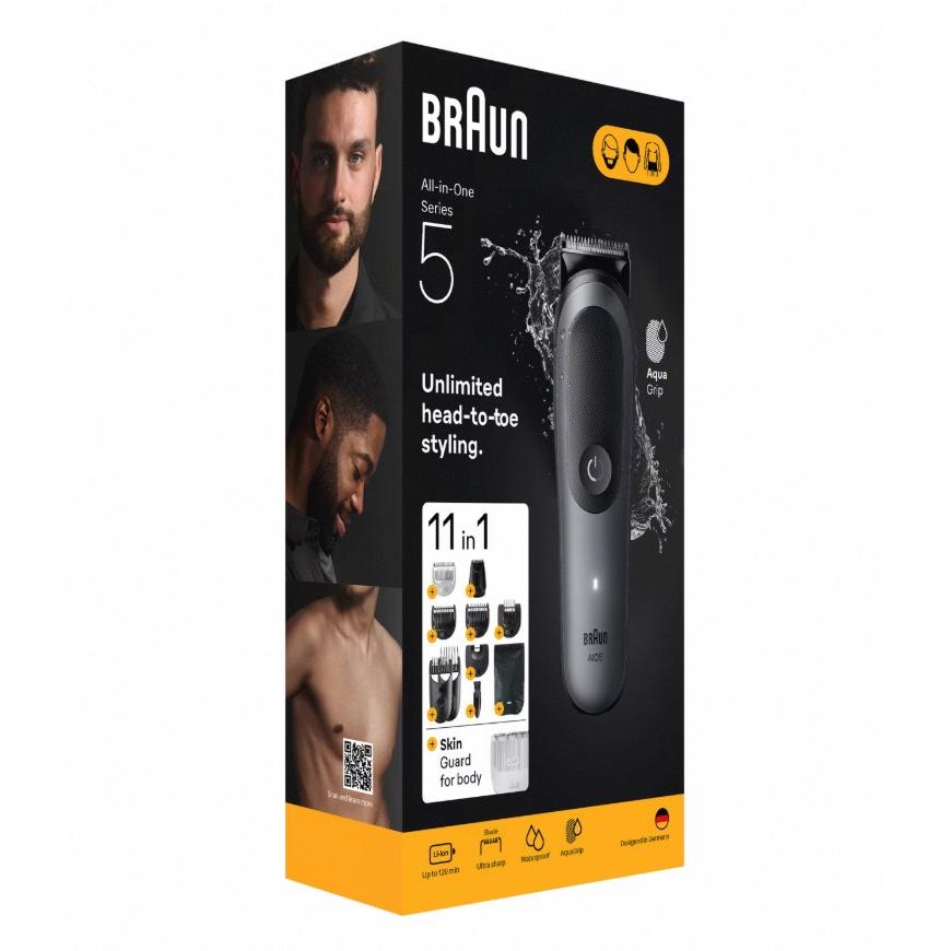 Braun Recortadora Todo En Uno Series 5. Kit de Styling para Barba, Pelo, Orejas, Nariz y Cuerpo, 120 Min, Cortapelos Hombre Con Lámina Ultra Afilada, Recorte Preciso y Eficiente. Producto Europeo con Garantía Oficial.