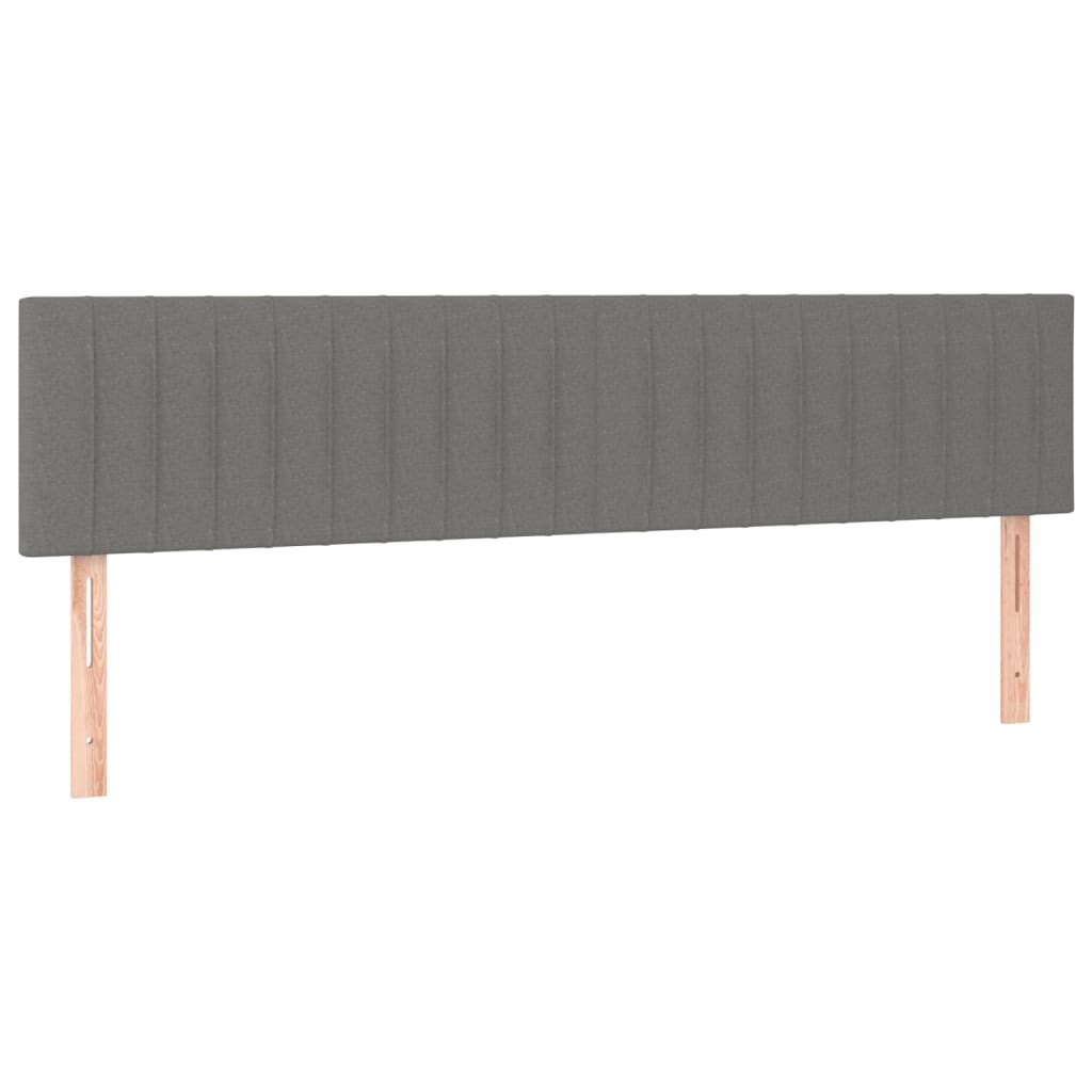 vidaXL Cabeceros tela gris oscuro 200x5x78/88 cm