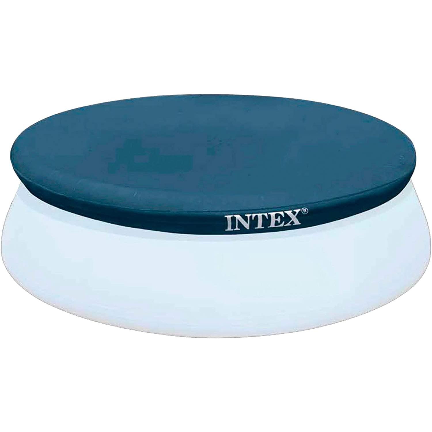 Intex 10 foot Easy Set Swimming Pool Cover, Tamaño del cobertor 284 cm para piscinas que midan en la parte inferior 305 cm - ¡OJO el cobertor mide 284cm!