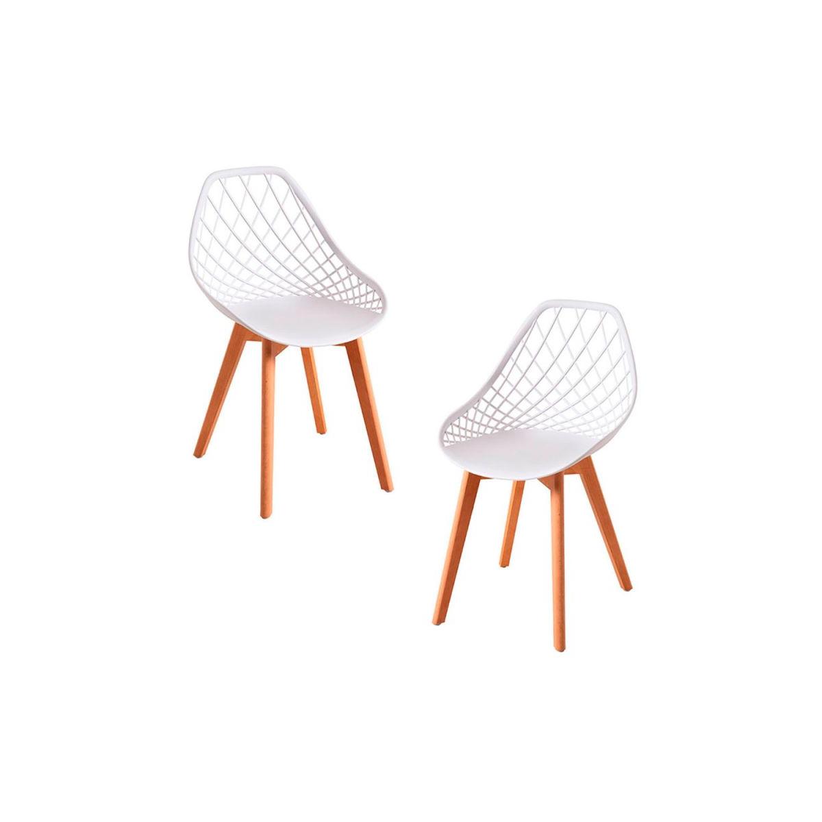 Regalos Miguel - Packs Sillas Comedor - Pack 2 Sillas Deli - Blanco