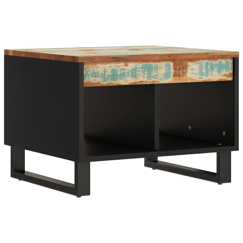 Vidaxl Mesa de Centro de Madera Maciza Mango 55x50x40 Cm Marrón Claro