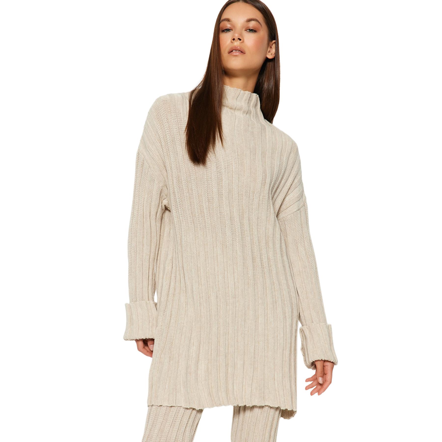Trendyol Conjunto Inferior-Superior De - Moda Femenina Piedra Mujer Mediano
