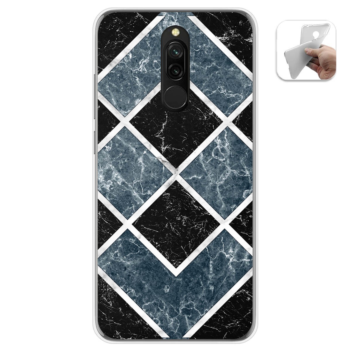 Tumundosmartphone Funda Gel Tpu para Xiaomi Redmi 8 diseño Mármol 06 Dibujos